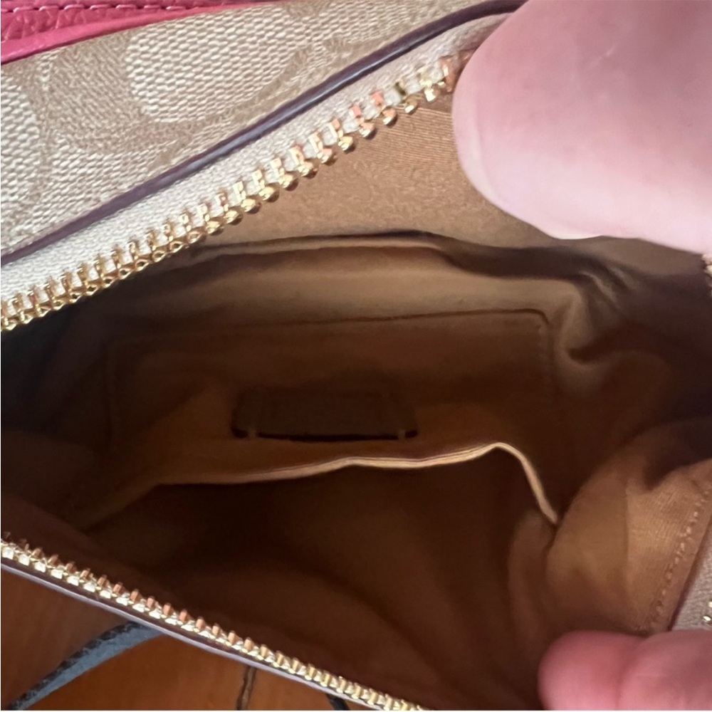 Coach Pink and Tan Fanny/ Crossbody Bag - Picture 5 of 11